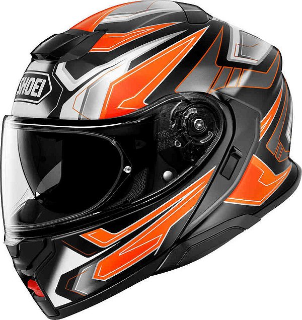 Capacete Shoei Neotec 3 Anthem - Preto/Branco/Laranja
