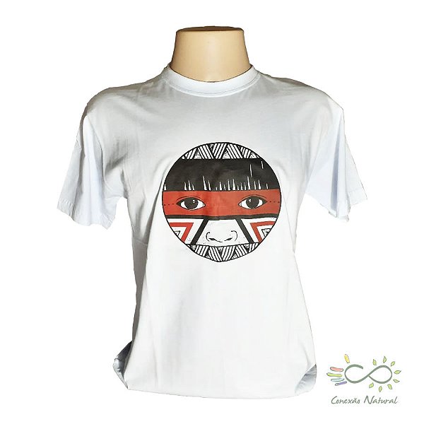 Camiseta 100% algodão estampa Índio