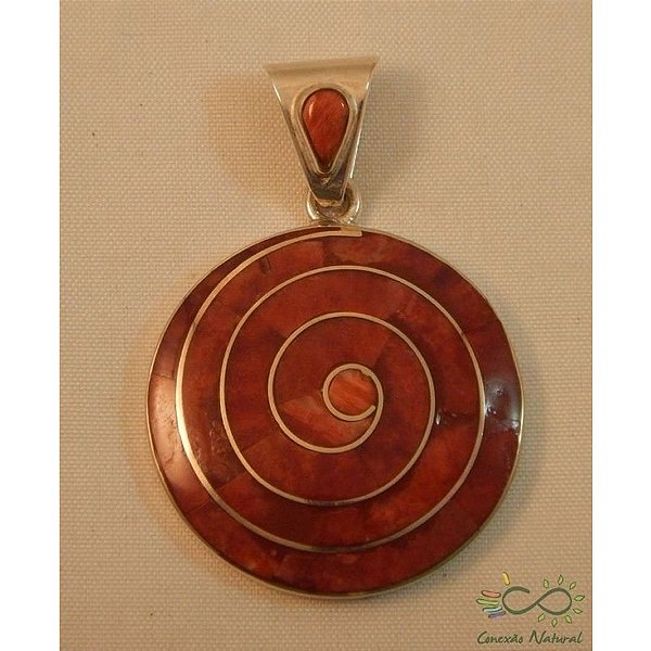 Pingente Espiral Màgica Peruana – Prata e Pedra Preciosa