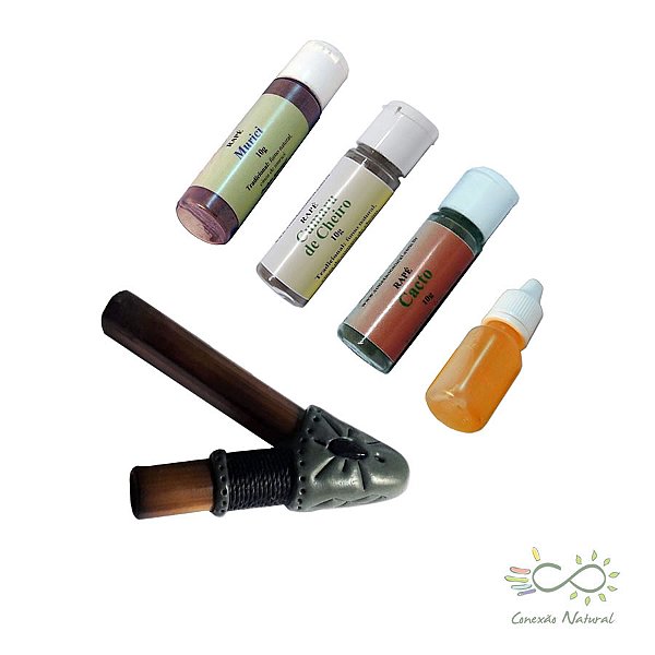 Kit Cura – Rapé Murici + Cumaru de Cheiro + Cacto + Sananga + Kuripi Bambu