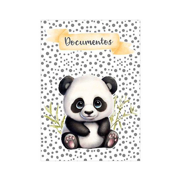 Porta Documentos Panda Neutro