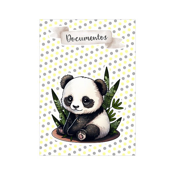 Porta Documentos Panda Neutro II