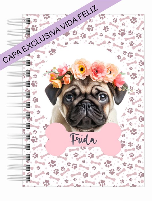 Caderneta Pet Cachorro Pug
