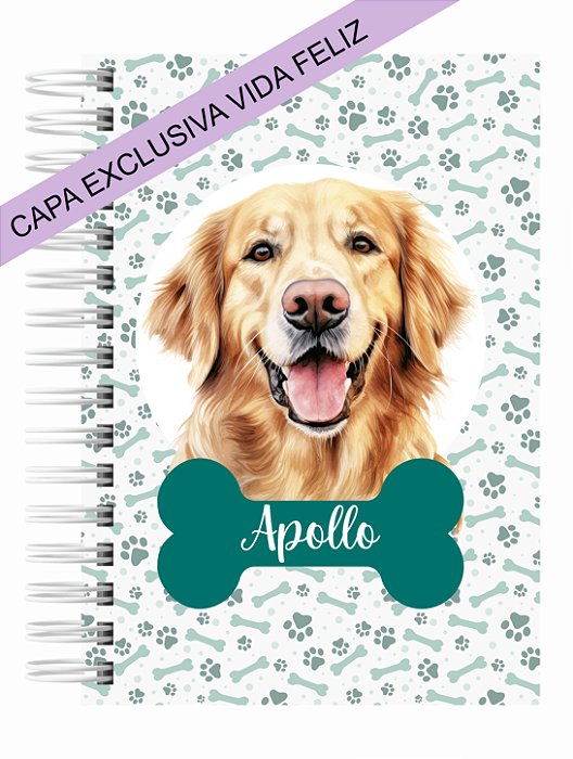 Caderneta Pet Cachorro Golden Retriever