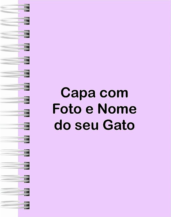 Caderneta Pet Gato com Foto e Nome