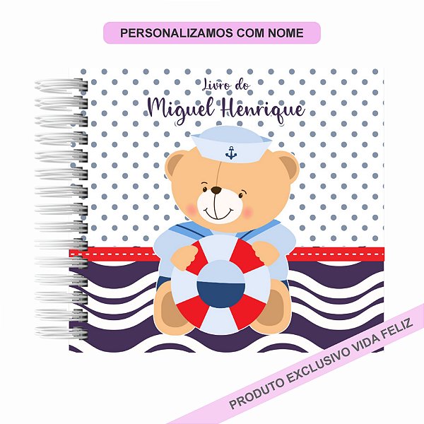 Livro do Bebê Urso Marinheiro Ondas