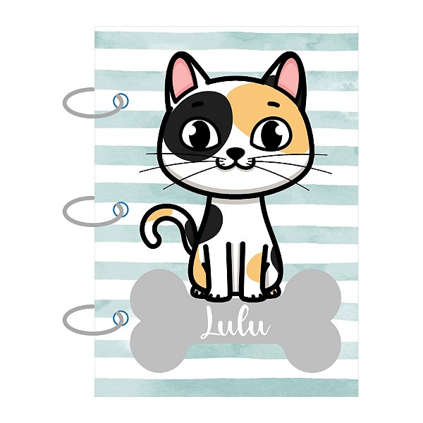 Álbum de Foto Argolado Personalizado Pet Gato