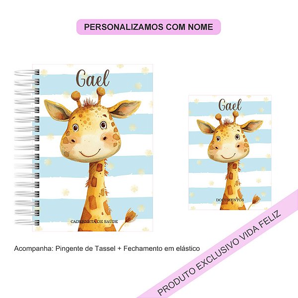 Porta Documentos + Caderneta de Saúde Inicial Girafinha