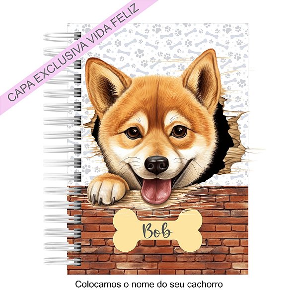 Caderneta Pet Cachorro Shiba Inu