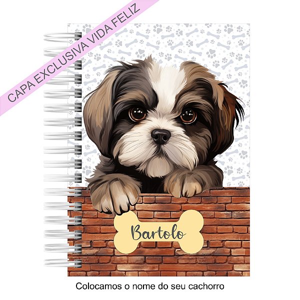 Caderneta Pet Cachorro Shih Tzu