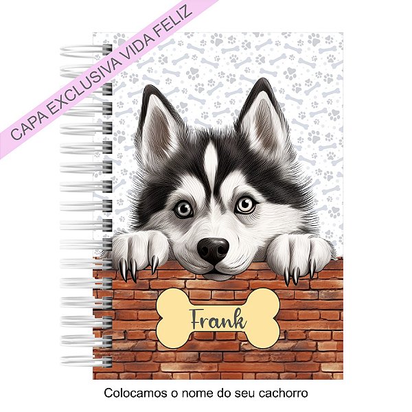 Caderneta Pet Cachorro Husky Siberiano
