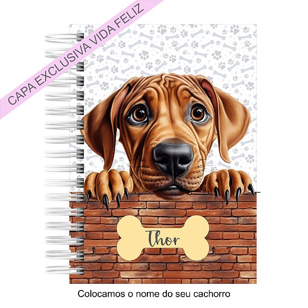 Caderneta Pet Cachorro Rhodesian Ridgeback