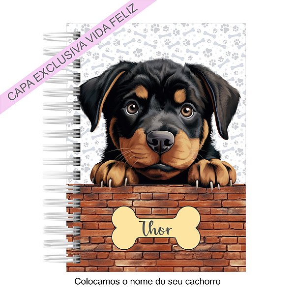 Caderneta Pet Cachorro Rottweiler
