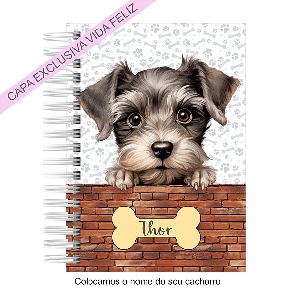 Caderneta Pet Cachorro Mini Schnauzer