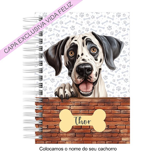 Caderneta Pet Cachorro Great Dane