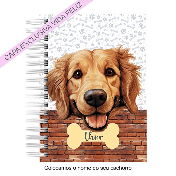 Caderneta Pet Cachorro Golden Retriever