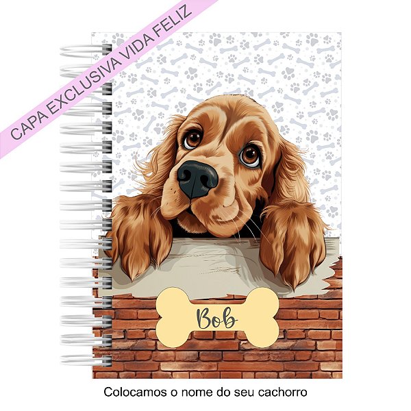 Caderneta Pet Cachorro English Cocker Spaniel