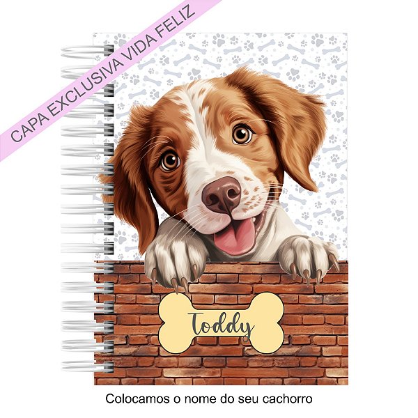 Caderneta Pet Cachorro Brittany