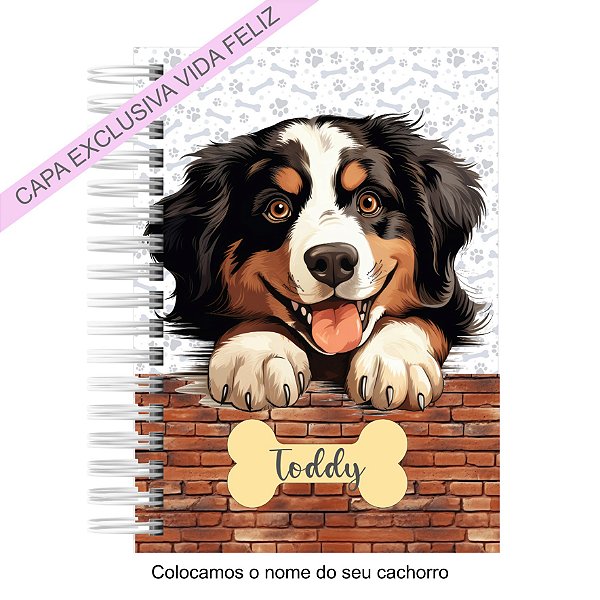 Caderneta Pet Cachorro Bernese Mountain Dog