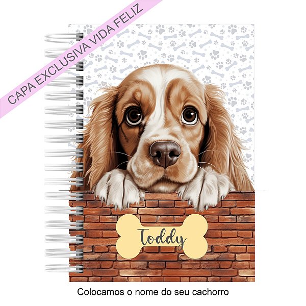 Caderneta Pet Cachorro American Cocker Spaniel