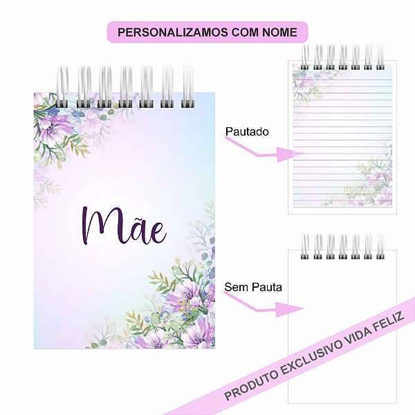 Bloquinho de Anotações Dia das Mães Floral