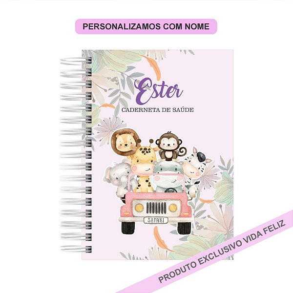 Caderneta de Saúde/Vacinação Safari Menina