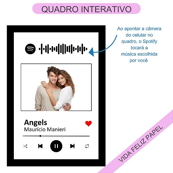 Quadro Interativo Dia dos Namorados Spotify