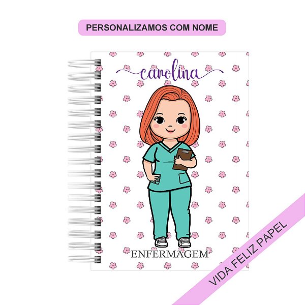 Caderno Personalizado Enfermeira