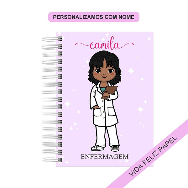 Caderno Personalizado Enfermeira