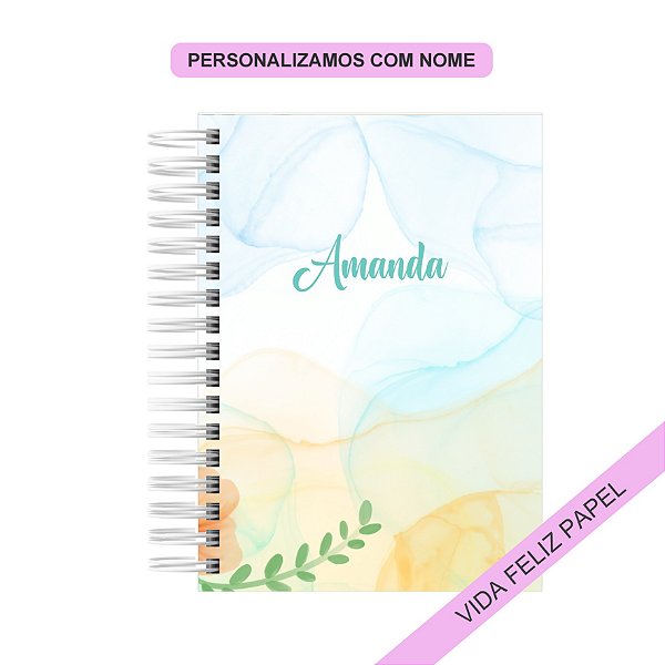 Caderno Personalizado Floral
