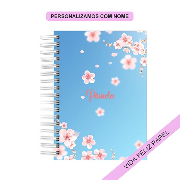 Caderno Personalizado Floral