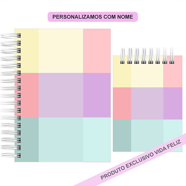 Kit Caderno + Bloquinho de Anotações Personalizado