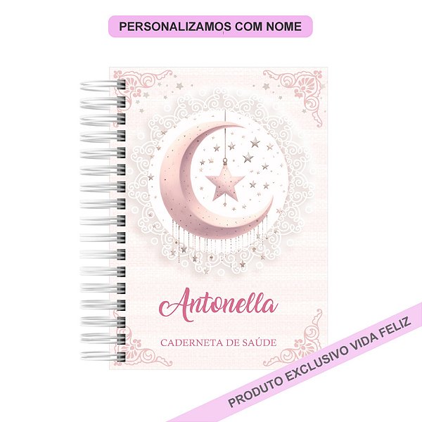 Caderneta de Saúde/Vacinação Lua Rosa Menina