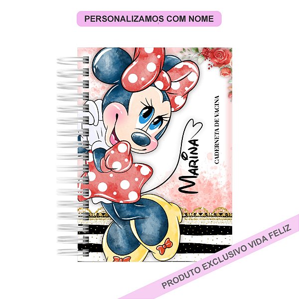 Caderneta de Saúde/Vacinação Minnie Vermelha