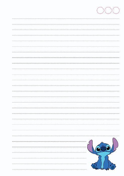 Miolo Impresso Caderno Stitch A5 - 100 folhas