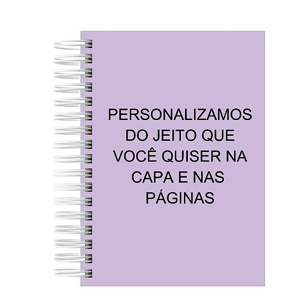 Caderno Capa e folhas personalizadas