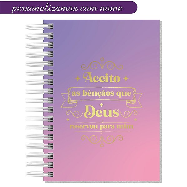Planner Personalizado Frases Rosa e Lilás 2025