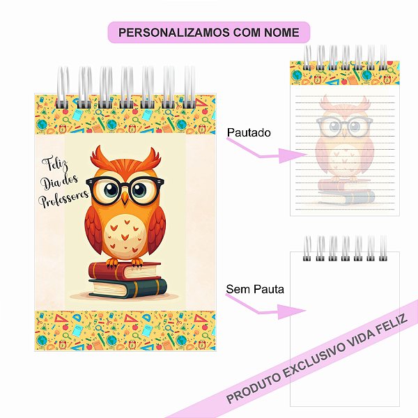 Bloquinho de Anotações Dia dos Professores