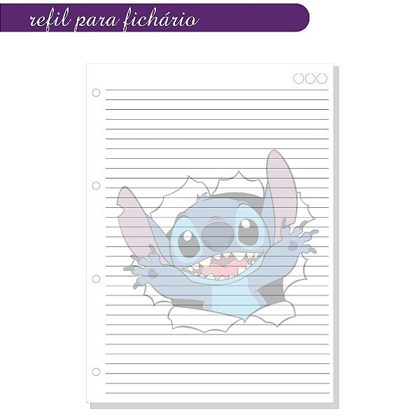 Refil para Fichário Stitch