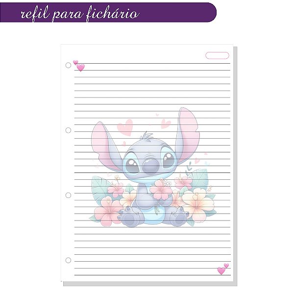 Refil para Fichário Stitch