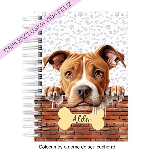 Caderneta Pet Cachorro American Pit Bull Terrier