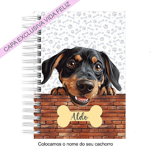 Caderneta Pet Cachorro Austrian Black and Tan Hound