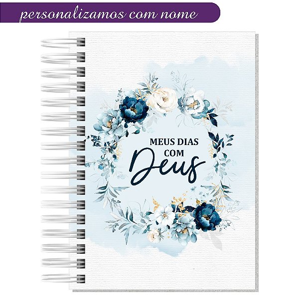 Devocional Católico Floral Azul