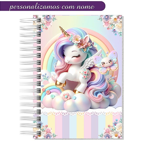 Caderno Personalizado Unicórnio