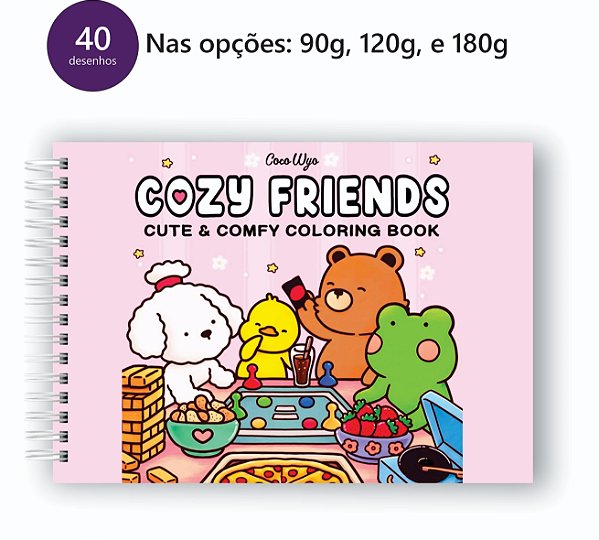 Livro para Colorir Cozy 40 desenhos