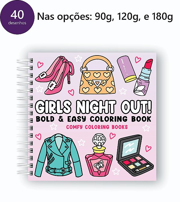 Livro para Colorir Quadrado -  40 desenhos