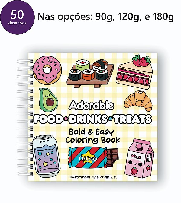 Livro para Colorir Quadrado - 50 desenhos