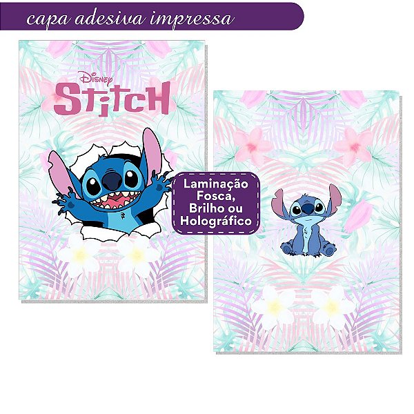 Capa Adesiva Impressa e Laminada Stitch Buraco A3