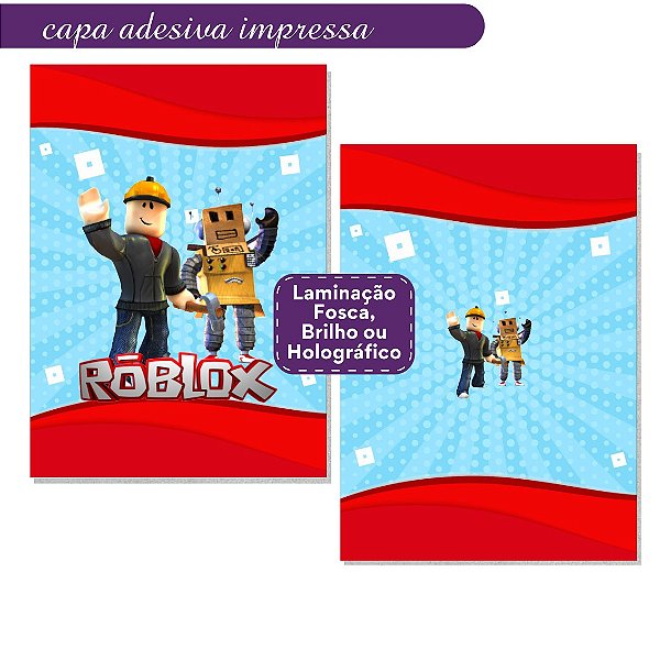 Capa Adesiva Impressa e Laminada Roblox A5