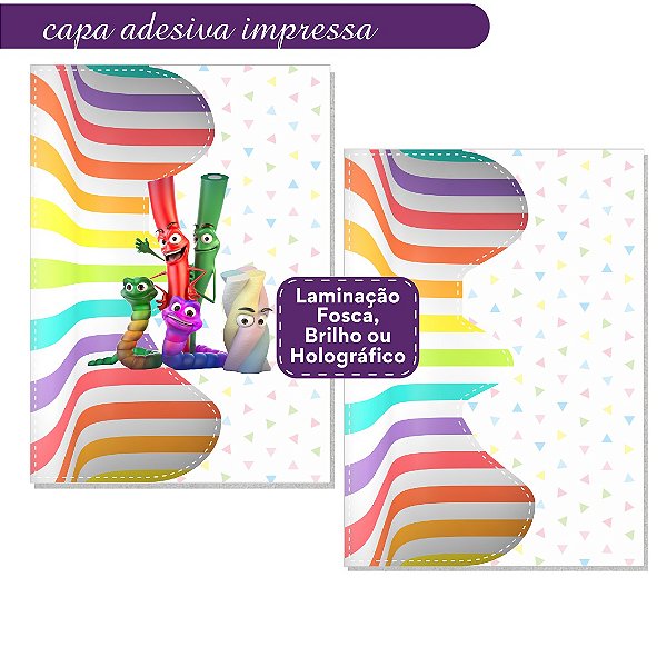 Capa Adesiva Impressa e Laminada Balas Fini A3